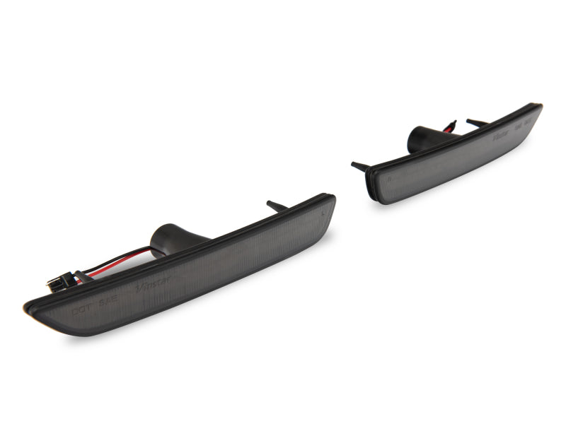 Raxiom 10-14 Ford Mustang Axial Series LED Side Marker Lights (Smoked) - 412496