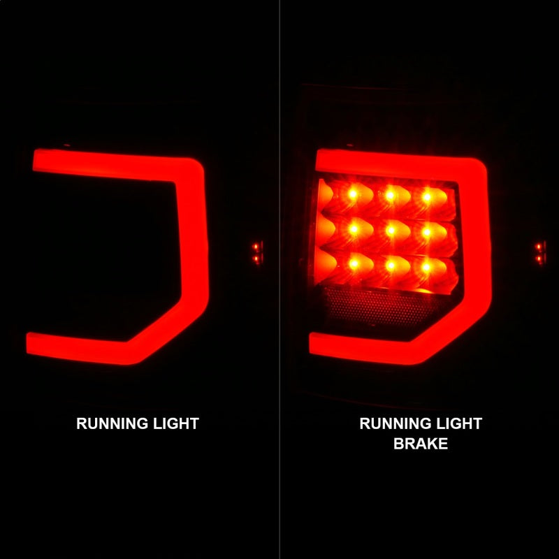 Anzo 07-11 Toyota Tundra Full LED Tailights Black Housing Clear Lens G2 (w/C Light Bars) - 311386