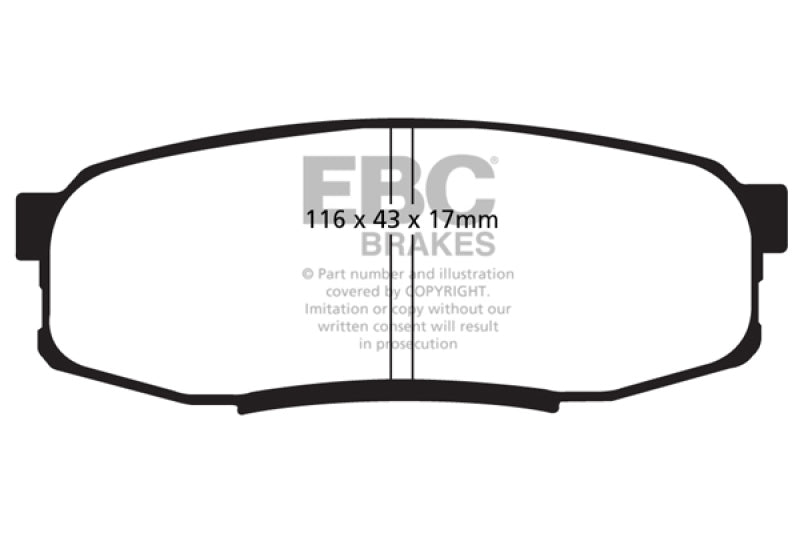 EBC 08+ Lexus LX570 5.7 Greenstuff Rear Brake Pads - DP61816