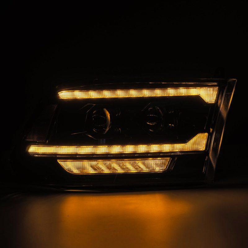 AlphaRex 09-18 RAM 1500 PRO-Series Proj Headlights Alpha-Black w/Sequential Signal &amp; Top/Middle DRL - 880563