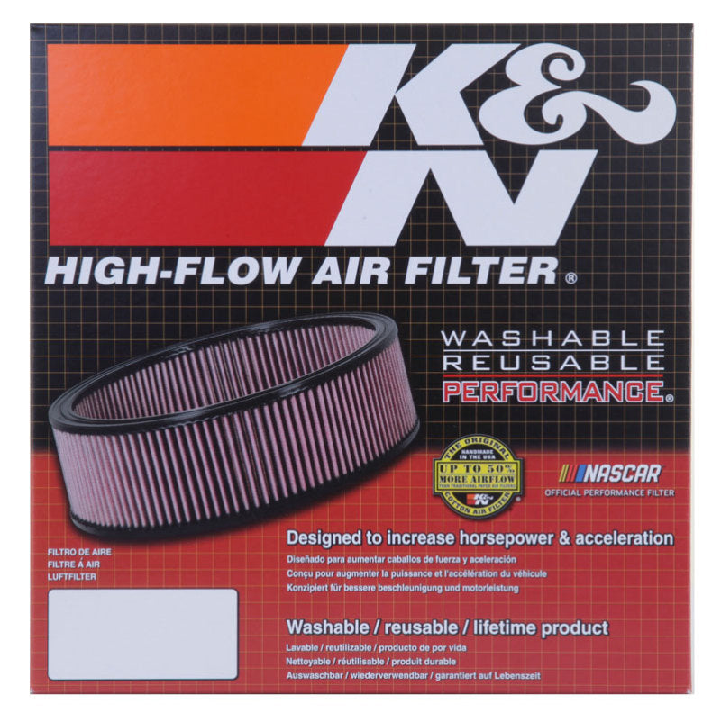 K&N Universal Oval Air Filter 12in Length x 5-1/4in Width x 3-1/4in Height - E-3671