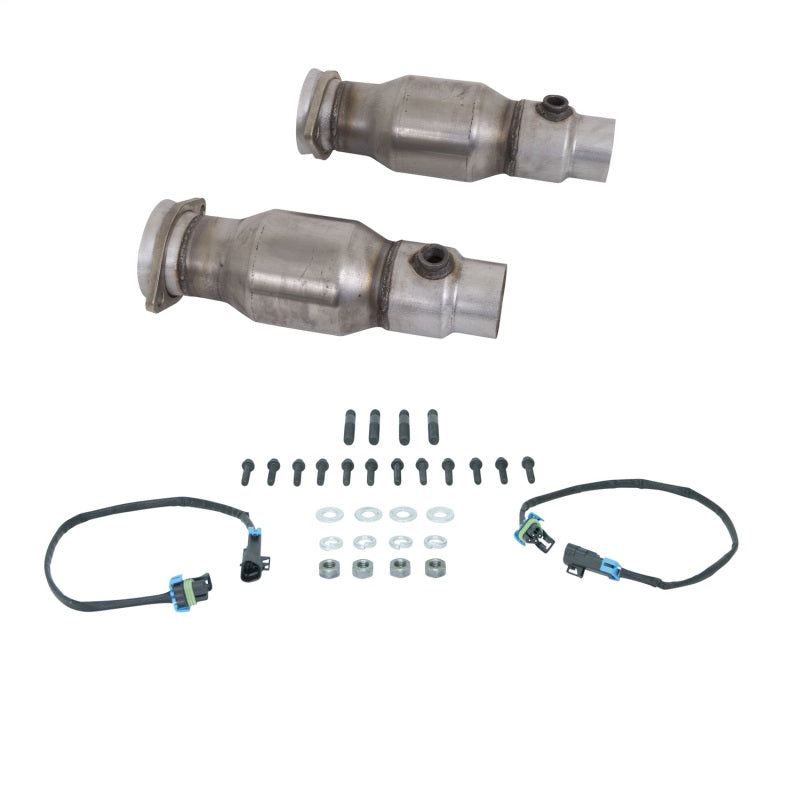 BBK 10-15 Camaro LS3 L99 Long Tube Exhaust Headers With Converters - 1-3/4 Chrome - 4021