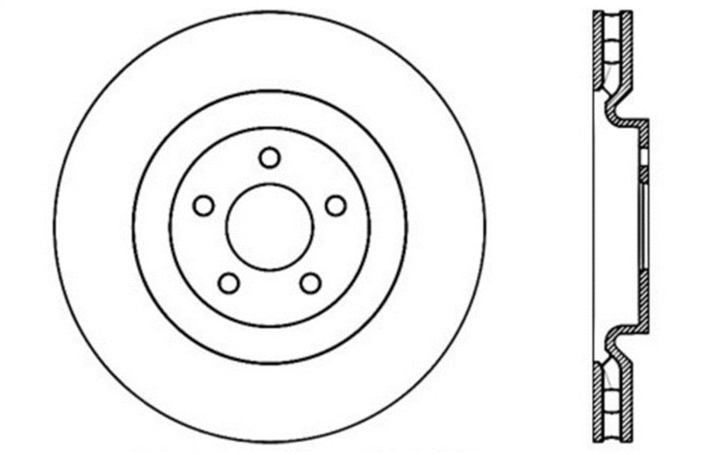 StopTech Slotted &amp; Drilled Sport Brake Rotor - 127.61089L