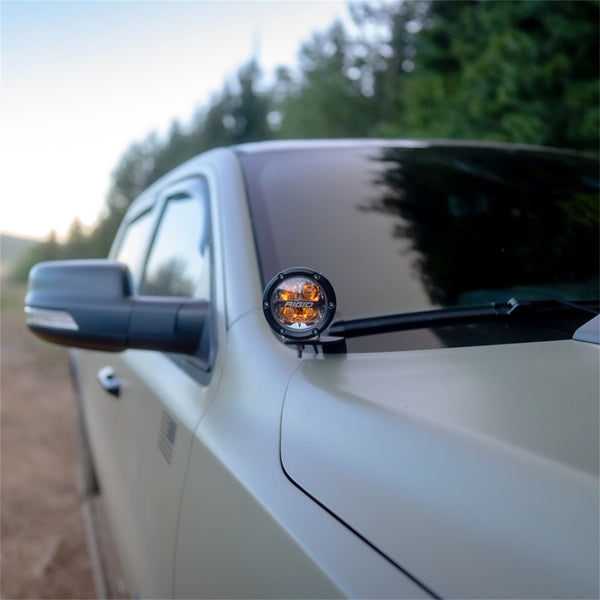 Rigid Industries 2019+ Dodge Ram 1500 A-Pillar LED Light Mounts - 46717 for 2019-2022 Ram 1500 - front view
