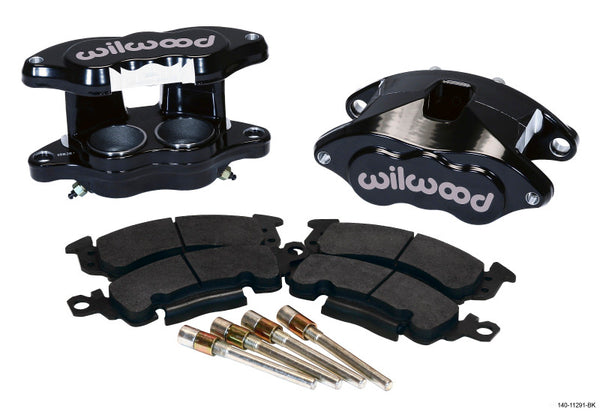 Wilwood D52 Front Caliper Kit - Black Pwdr 2.00 / 2.00in Piston 1.04in Rotor - 140-11291-BK for 1977-1996 Chevrolet Caprice