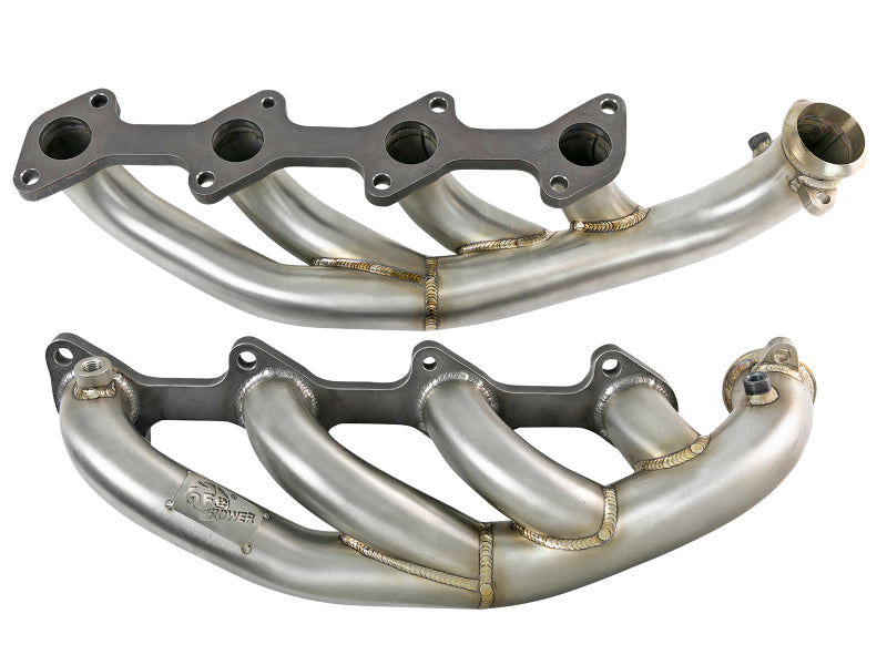 aFe Twisted Steel 1.75-2in 304 SS Headers 03-07 Ford Diesel Trucks V8-6.0L (td) - 48-33022