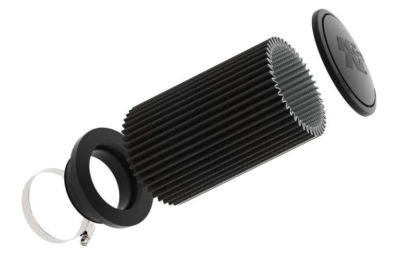 K&N Universal Air Filter (4in. Flange / 6in. Base / 5.25in. Top OD / 9.25in. Height) - RU-3112HBK by K&N Engineering - instal