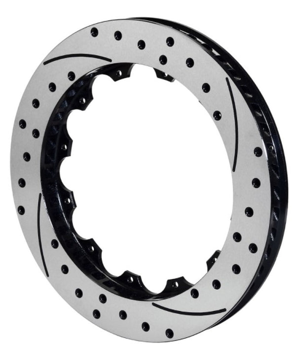Wilwood Rotor-SV-SRP 72 Iron-LH-BLK-Drill 14.00 x 1.25 - 12 on 8.75in - 160-8397-BK by Wilwood