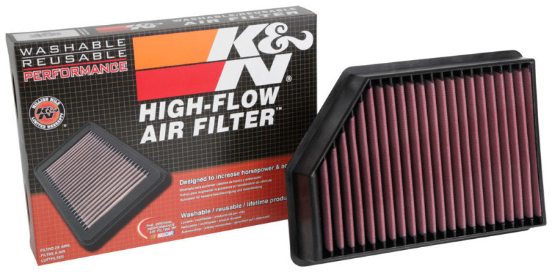 K&N 2020 Chevrolet Silverado 2500/3500 6.6L Diesel Drop In Replacement Air Filter - 33-5098 for 2020-2026 Chevrolet Silverado