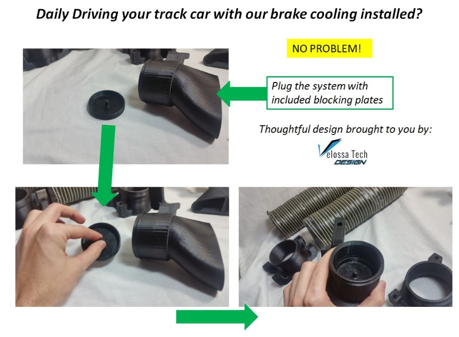 Velossa Tech Design Focus ST Stage 2 Brake Cooling Kit