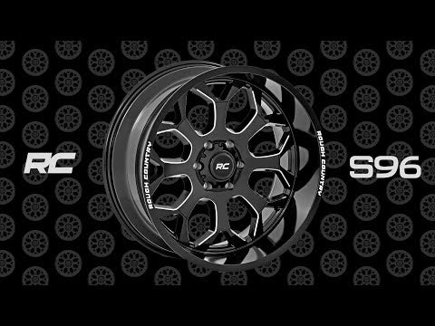 Rough Country - 96 Series Wheel | One-Piece | Gloss Black | 22x10 | 6x5.5 | -19mm