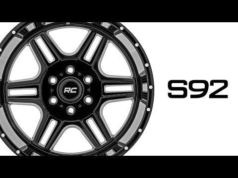 Rough Country - 92 Series Wheel | Machined One-Piece | Gloss Black | 20x12 | 6x5.5 | -44mm