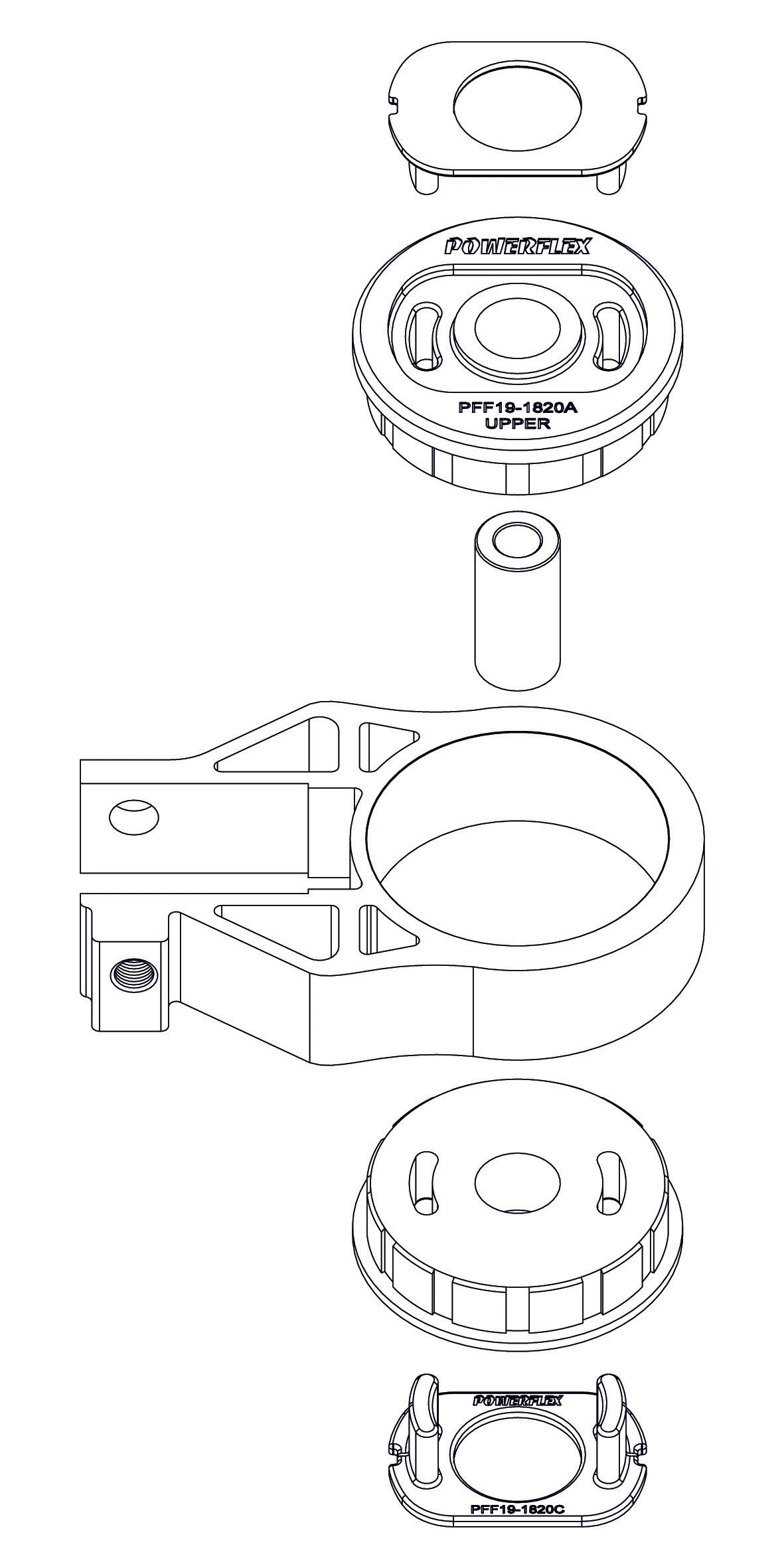 Ford MK3 RS Lower Engine Mount Bushing (Race)