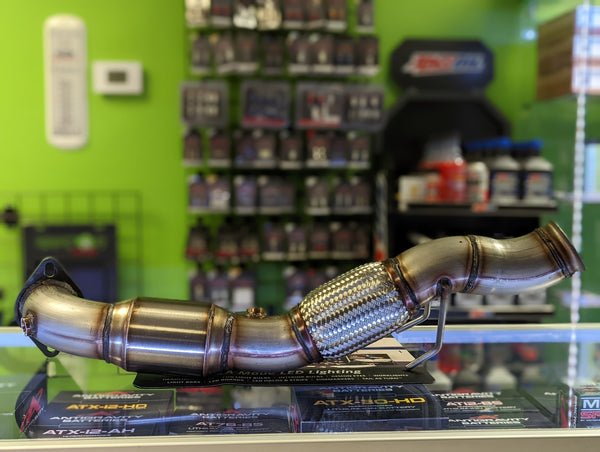 Raptor Racing - Focus RS GESI Catted Downpipe for 2016-2018 Ford Focus RS - front view