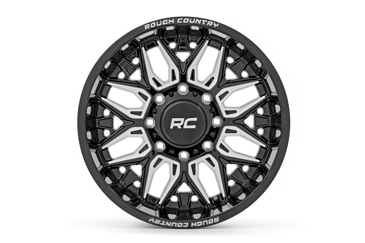 Rough Country - 86 Series Wheel | One-Piece | Gloss Black | 20x10 | 6x5.5 | -25mm