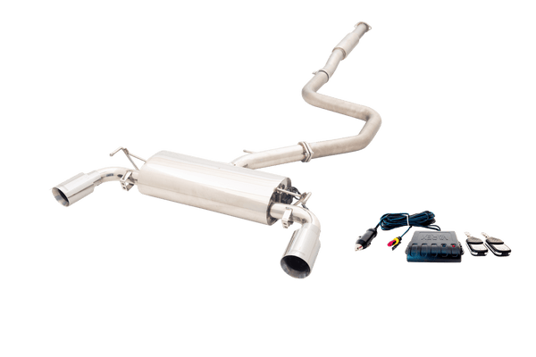 Xforce - 2019+ Hyundai Veloster N 3" Stainless Cat-Back System With VAREX Mufflers And Smart Box Kit by XForce - front view